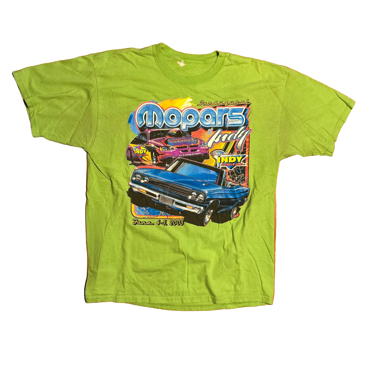 2005 Mopar Racing Staff Lime Green Tshirt - XLarge - 24" x 30"