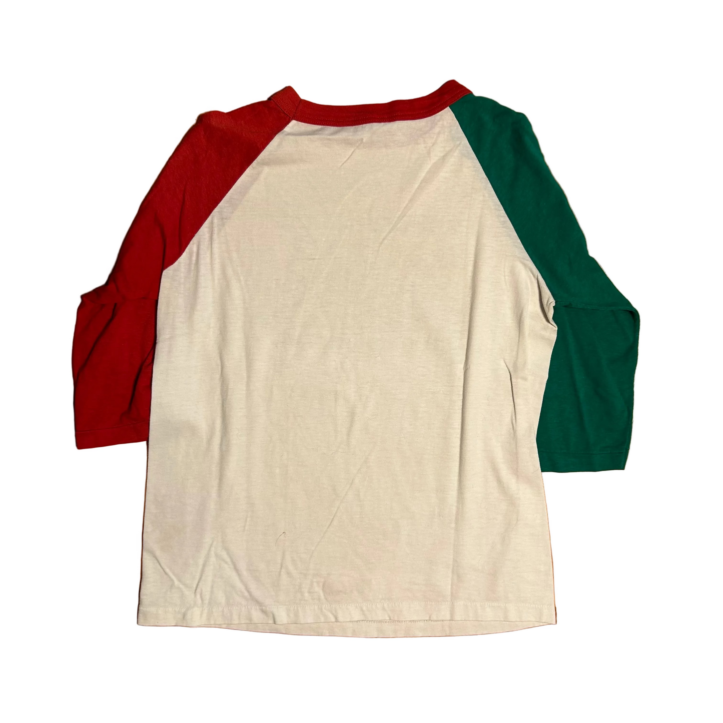 80's B&E Ded Bob Show Keep on Bonkin Red Green Raglan Shirt - Medium - 20" x 25.5"