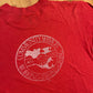 80's Helping Hands Paper Thin Red Tshirt - Medium - 21.5" x 26"