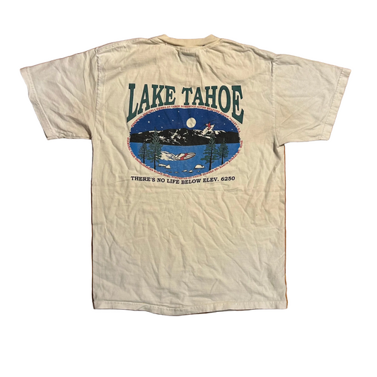 Hanes Beefy Lake Tahoe White Tshirt - Small - 19" x 27"