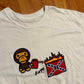 Fam Shop Baby Milo Anti Confederate White Tshirt - XLarge - 24" x 32.5"