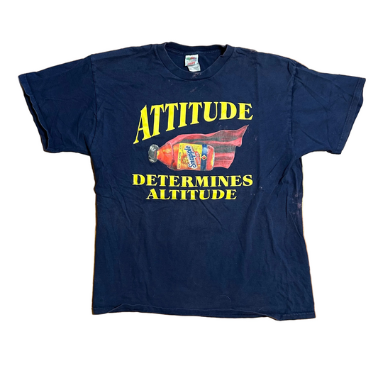 Attitude Determines Altitude Snapple Navy Blue Tshirt - Large - 23" x 28.5"
