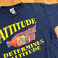Attitude Determines Altitude Snapple Navy Blue Tshirt - Large - 23" x 28.5"