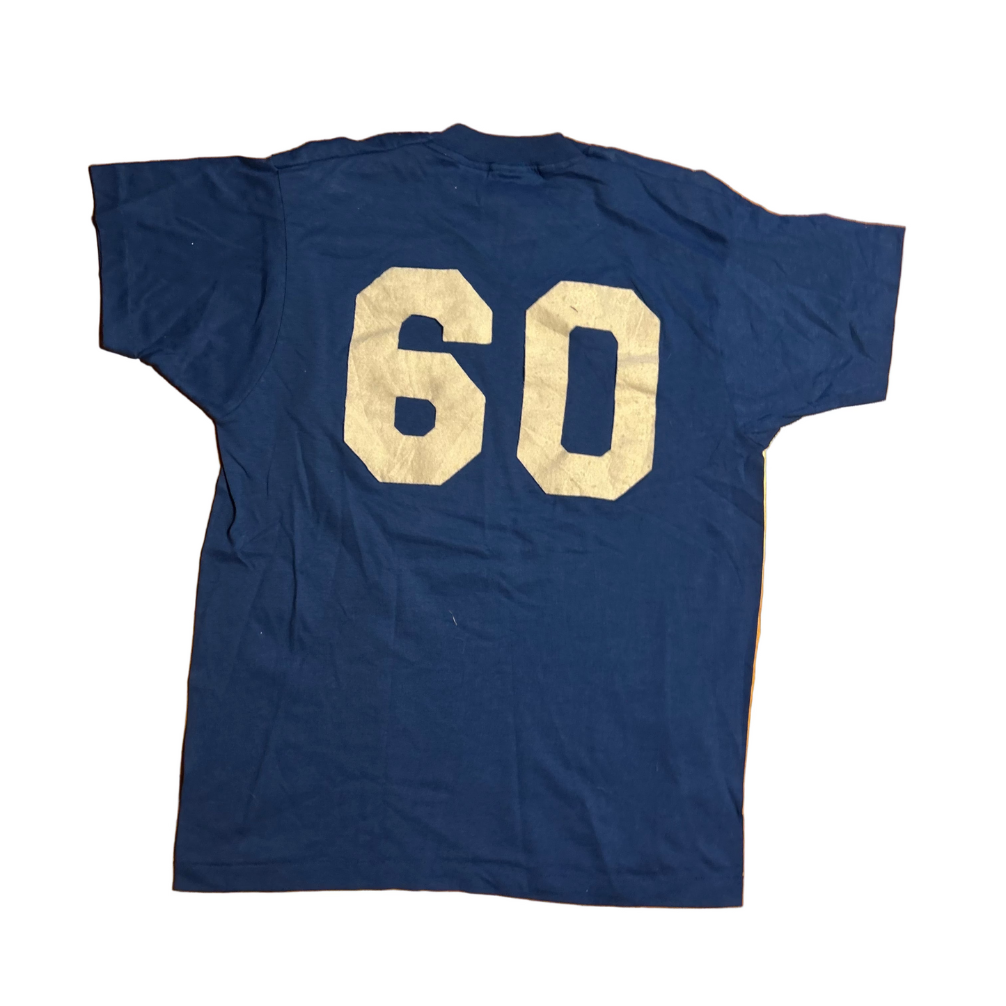 80's The Committee of Organizers Walkers and Talkers Blue Flocked Tshirt - Medium - 20" x 27.5"