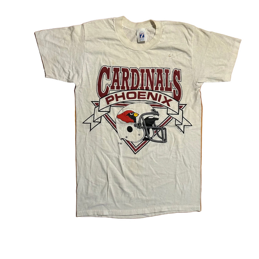 80's 7Logo Phoenix Cardinals NFL White Tshirt - XSmall - 17" x 27.5"