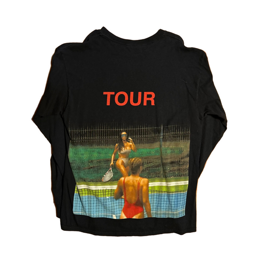 Saint Pablo Kanye West Tour Merch Kim Kardashian Black Longsleeve Shirt - Medium - 21" x 28"
