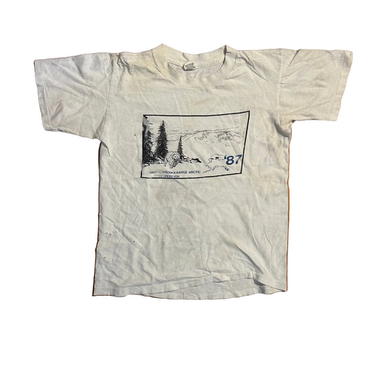 80's Lexington Super Cru Alaska Expedition White Tshirt - Small - 18.5" x 24"