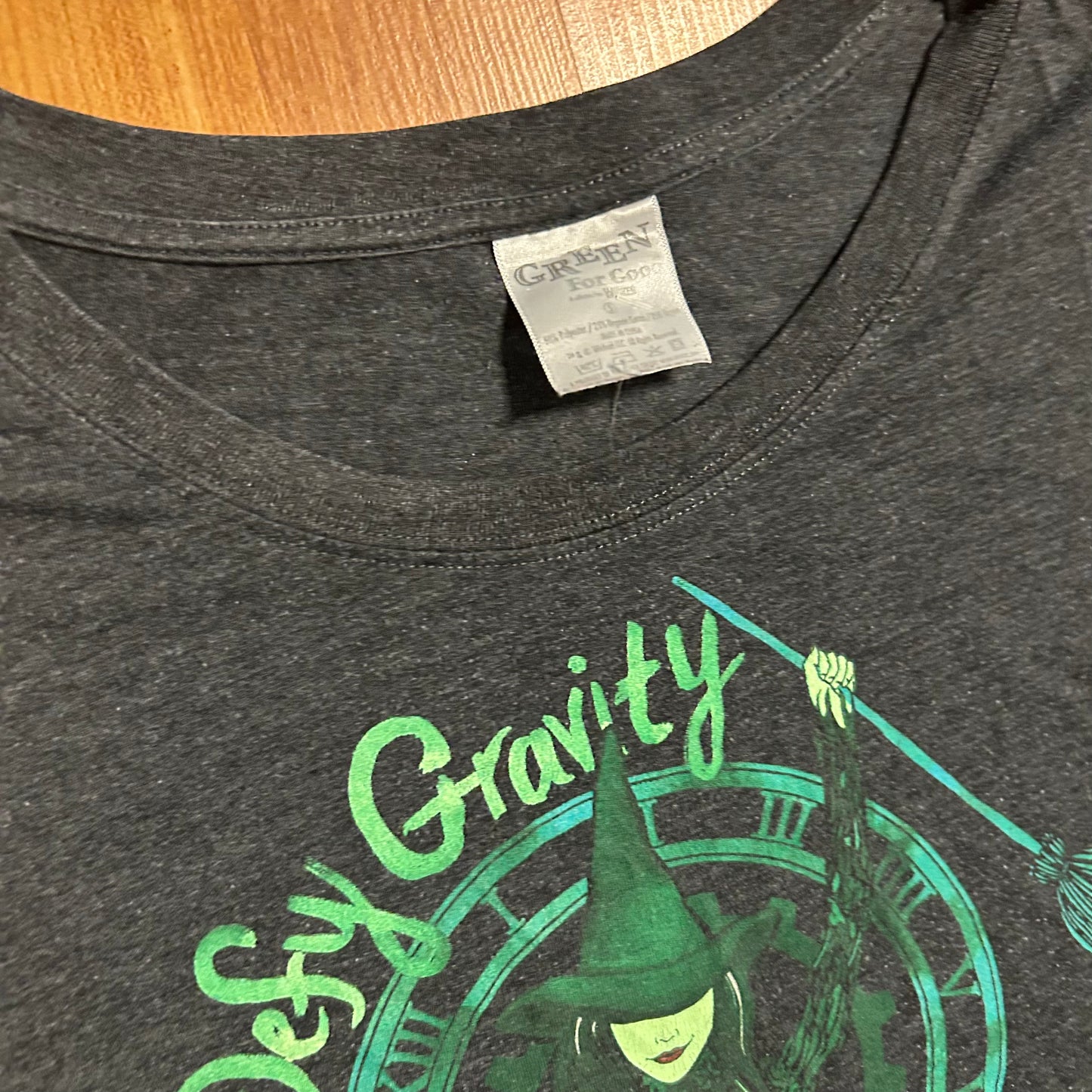 Wicked Movie Defy Gravity Grey Tshirt - Small - 18" x 24.5"