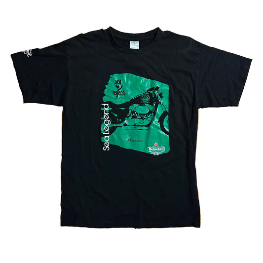 Sea Legend Steakhouse Heineken Black Tshirt - Medium - 20" x 28"
