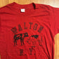 80's Walton New York Cow Cattle Red Tshirt - XSmall - 15" x 23"