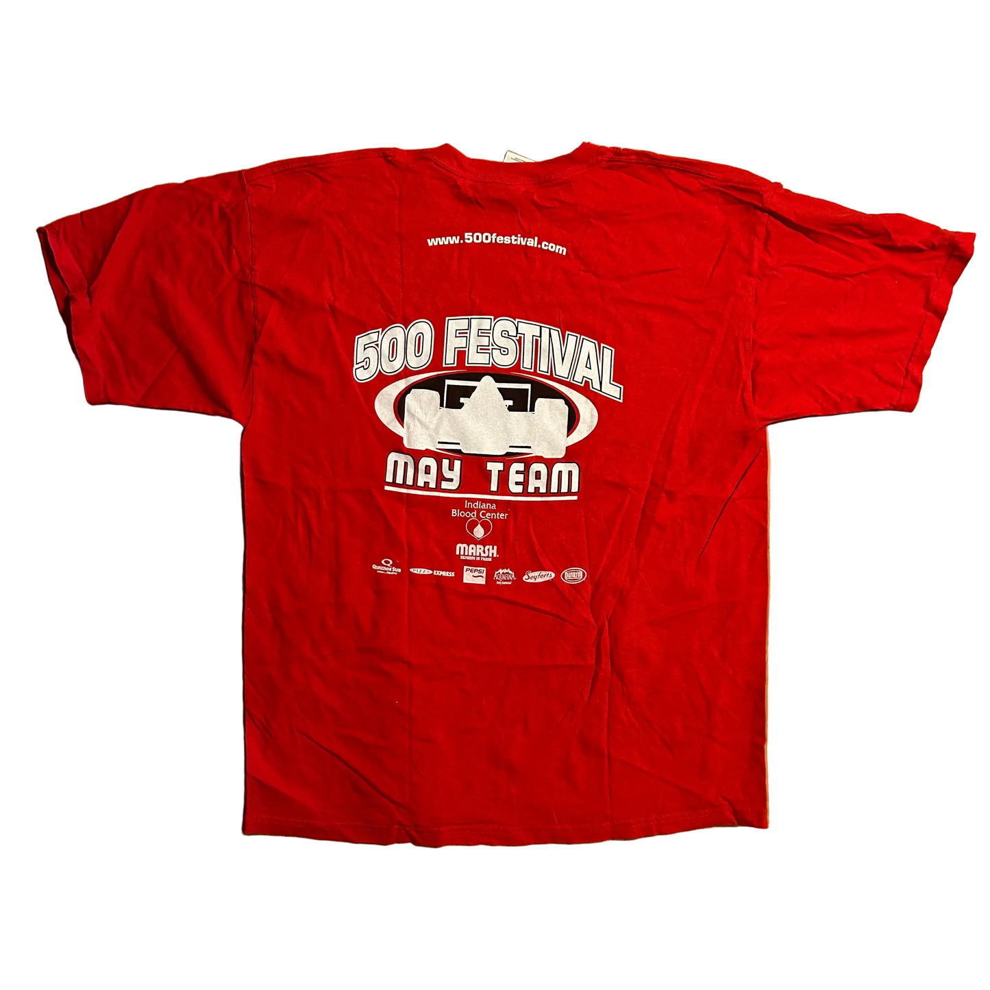 2005 500 Festival Racing Red Tshirt - XLarge - 24" x 30"