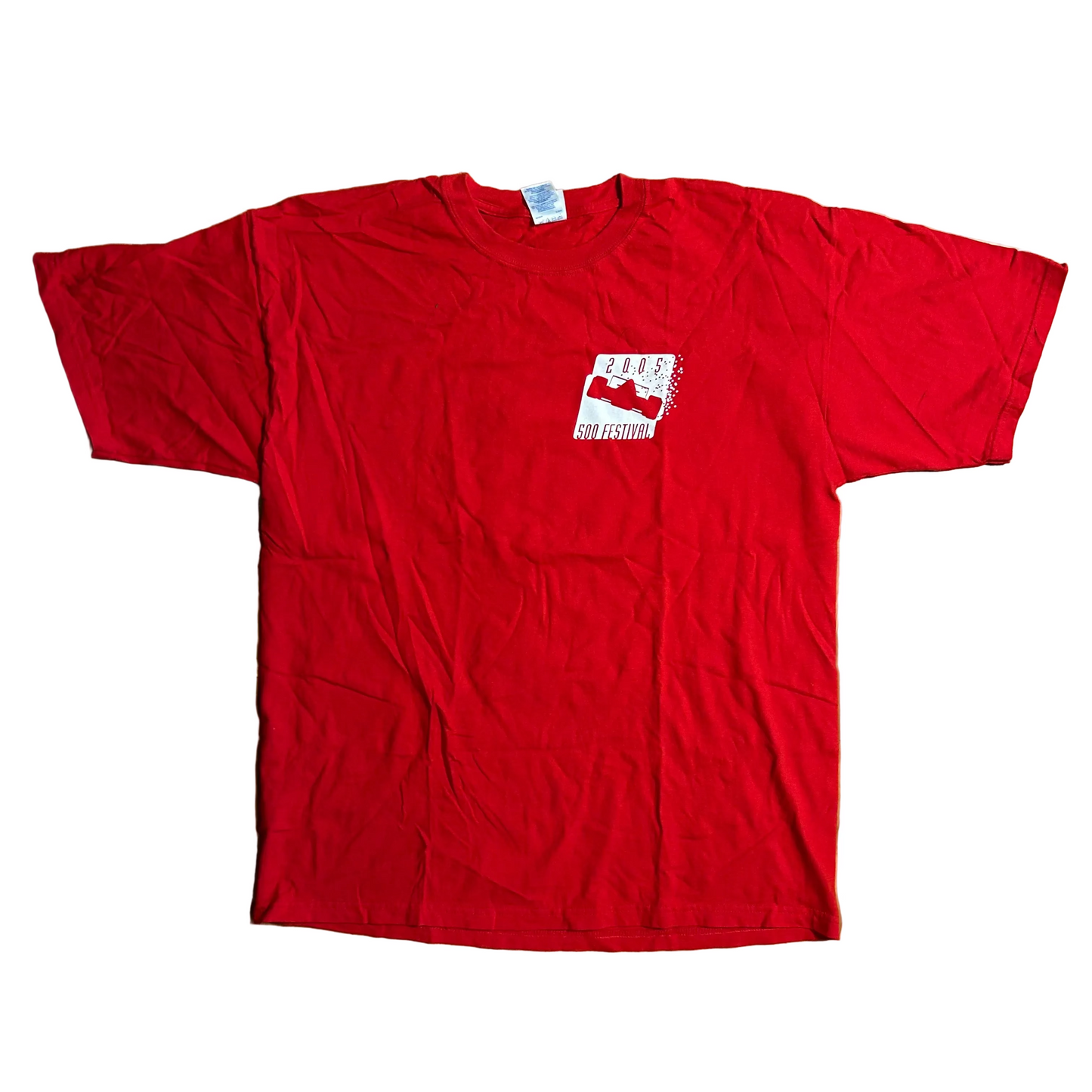 2005 500 Festival Racing Red Tshirt - XLarge - 24" x 30"