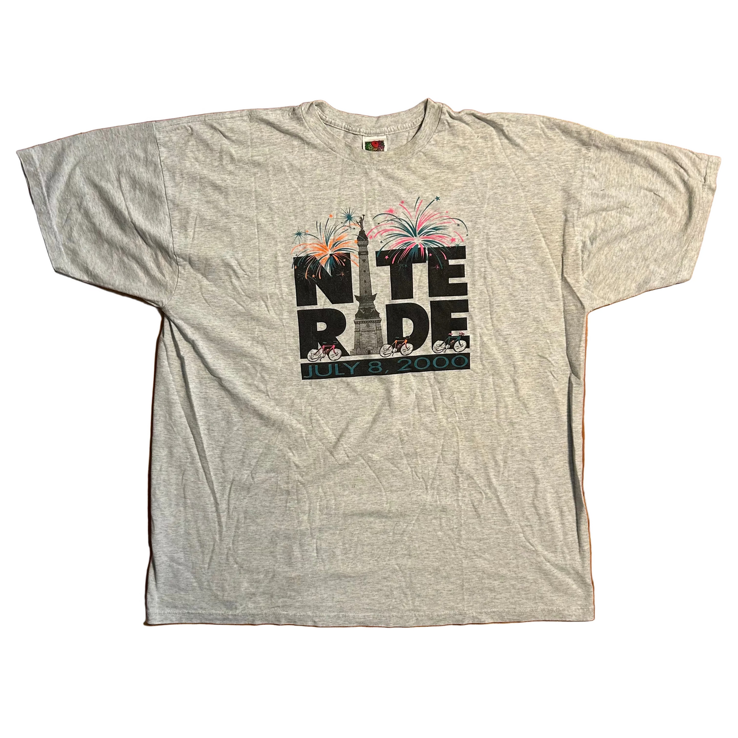2000 FOTL Nite Ride Grey Tshirt - XLarge - 25" x 30"