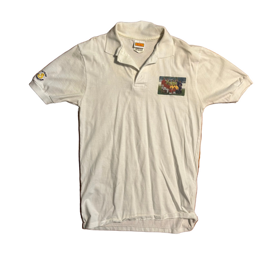 SAI White Family Polo Collared Shirt - Small - 19" x 29"