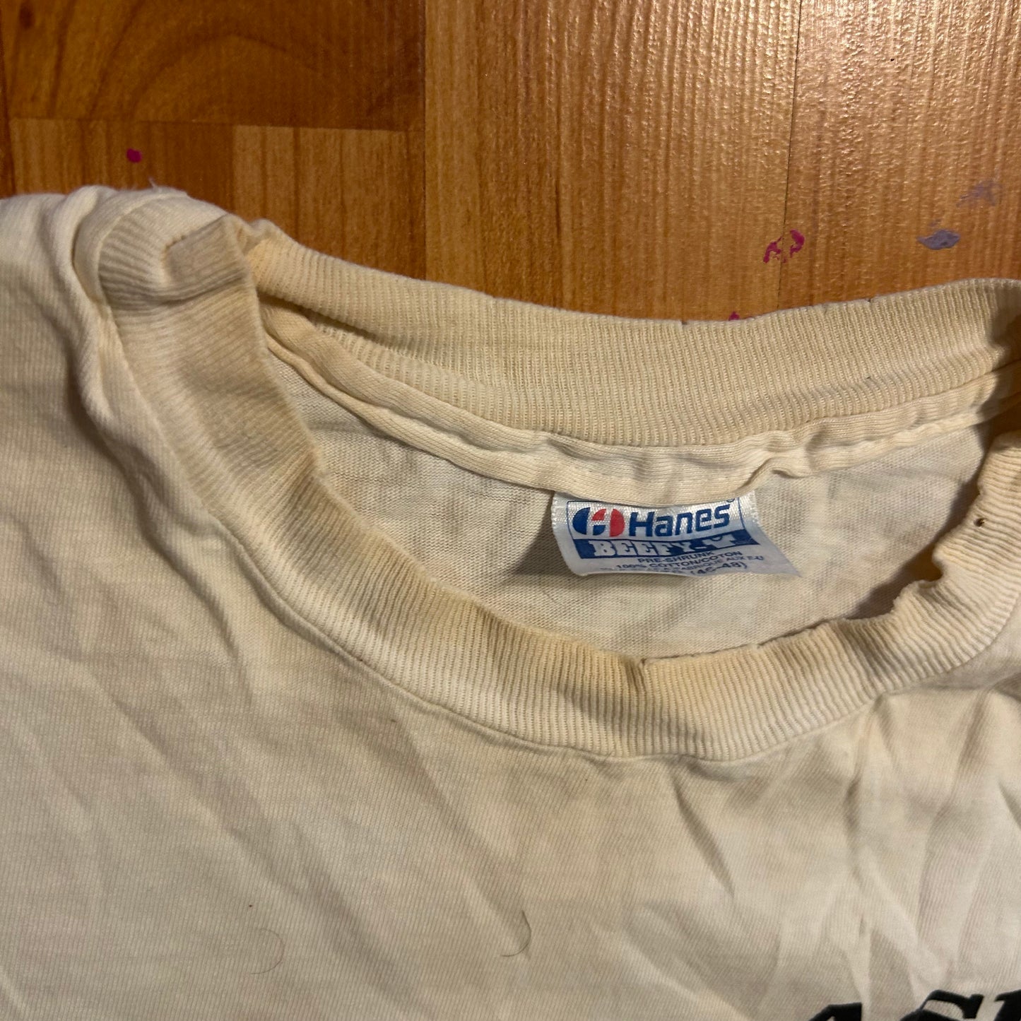 90's Hanes Beefy T ASU Psychedelic Homecoming Celebration Arizona State White Tshirt - Large - 23" x 27.5"