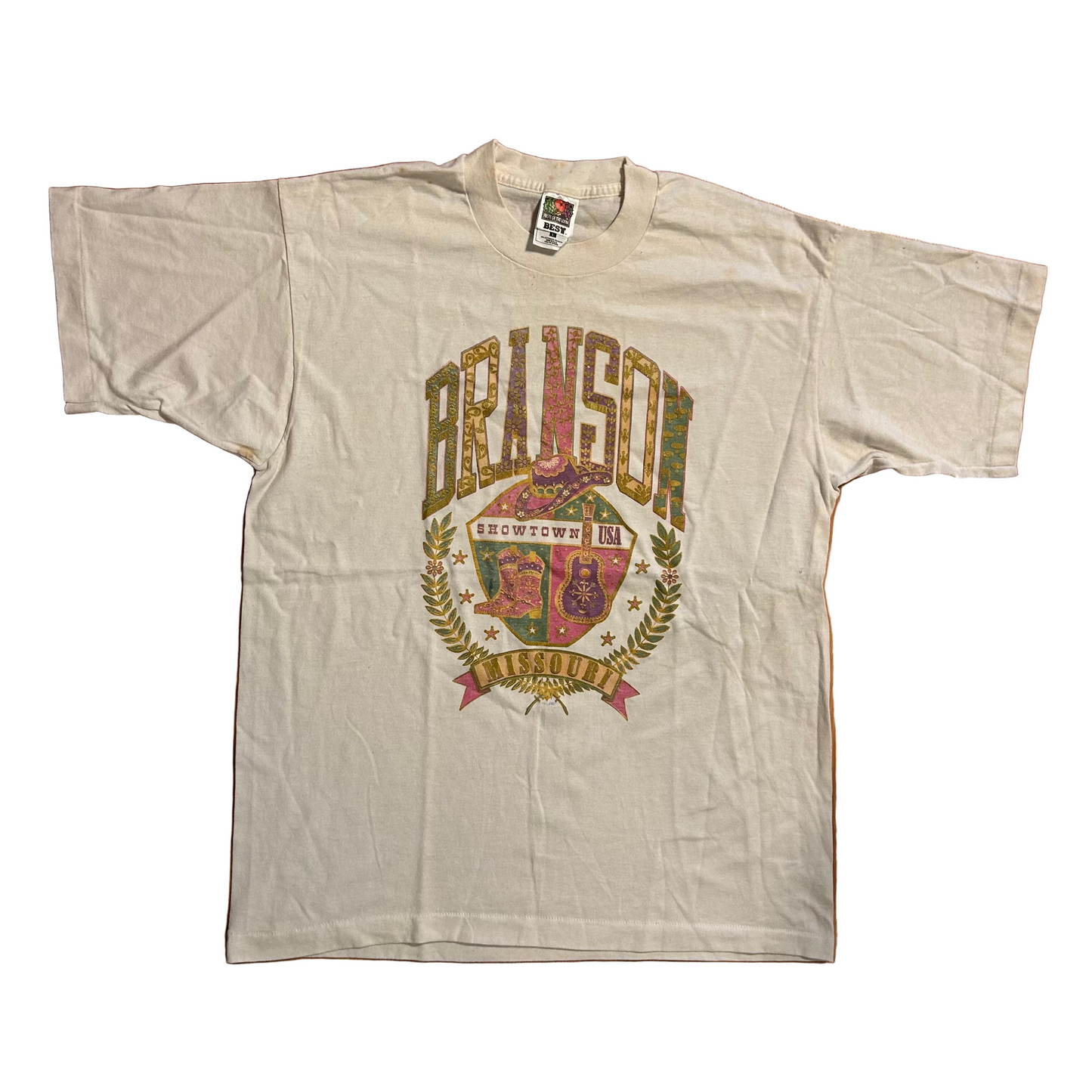 90's FOTL Best Branson Missouri Showtown USA White Tshirt - Medium - 21" x 28"