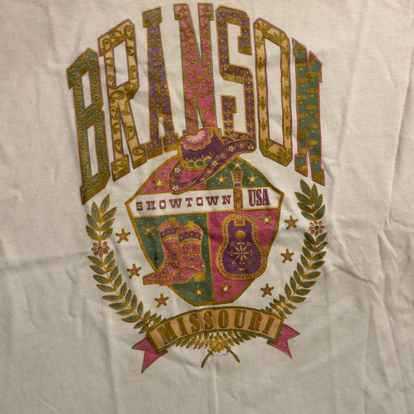 90's FOTL Best Branson Missouri Showtown USA White Tshirt - Medium - 21" x 28"