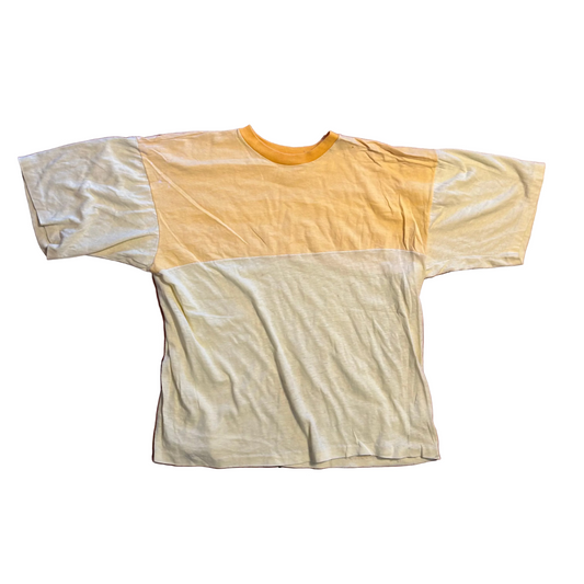 Yellow Colorblocked Blank Tshirt - Small - 18.5" x 23"