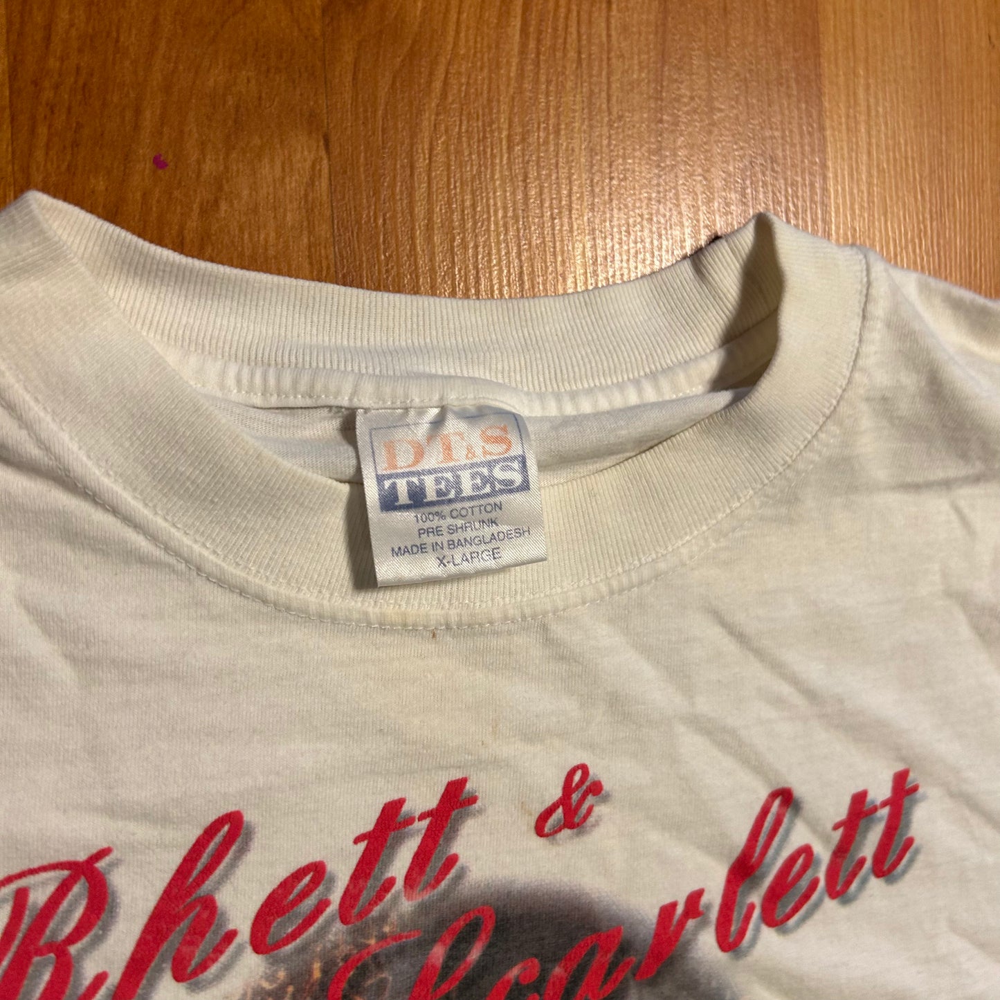 90's Gone With The Wind Rhett and Scarlett Married White Tshirt - Medium - 20" x 28.5"