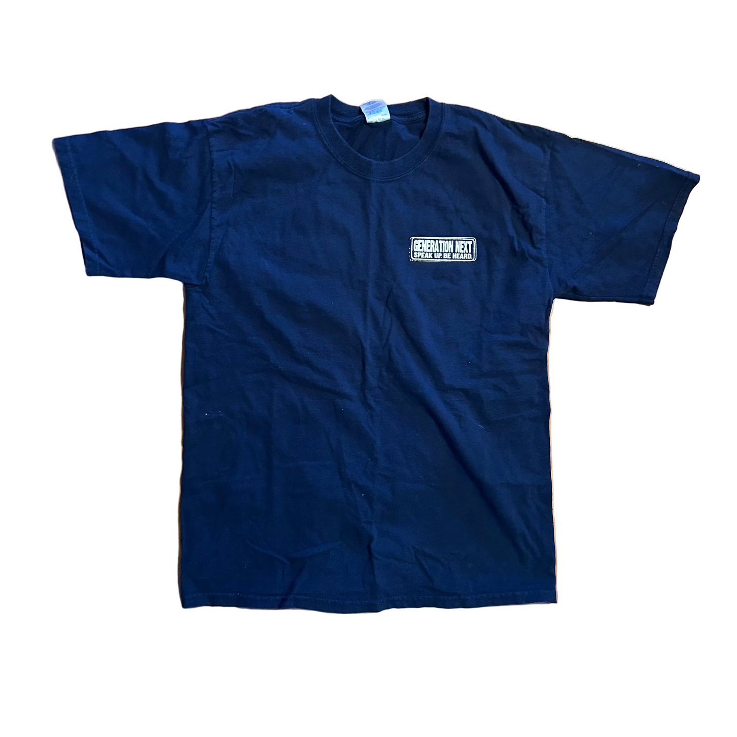 Gildan Navy Speak Up Be Heart Tshirt - Medium - 21" x 29"
