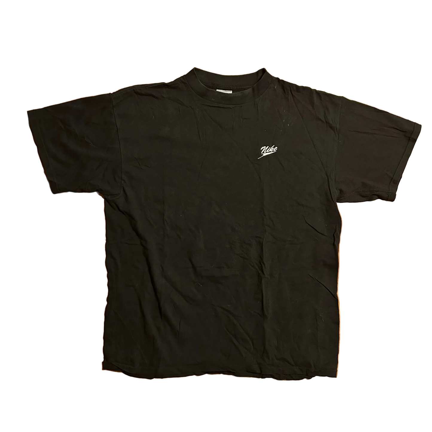 90’s Nike Spellout Black Tshirt - XLarge - 24" x 30"