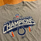 2006 Reebok Colts Indianapolis NFL AFC Champions Grey Football Tshirt - Large - 22" x 26"