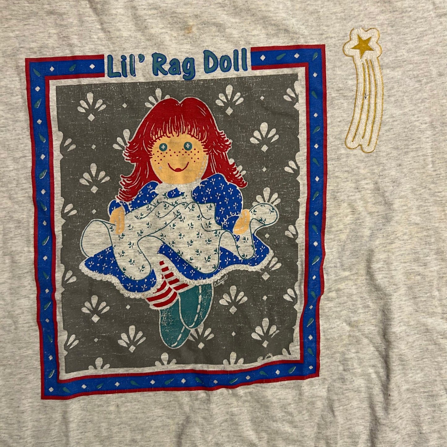 90's Ohiopyle Lil Ragdoll Grey Tshirt - Large - 23" x 29.5"