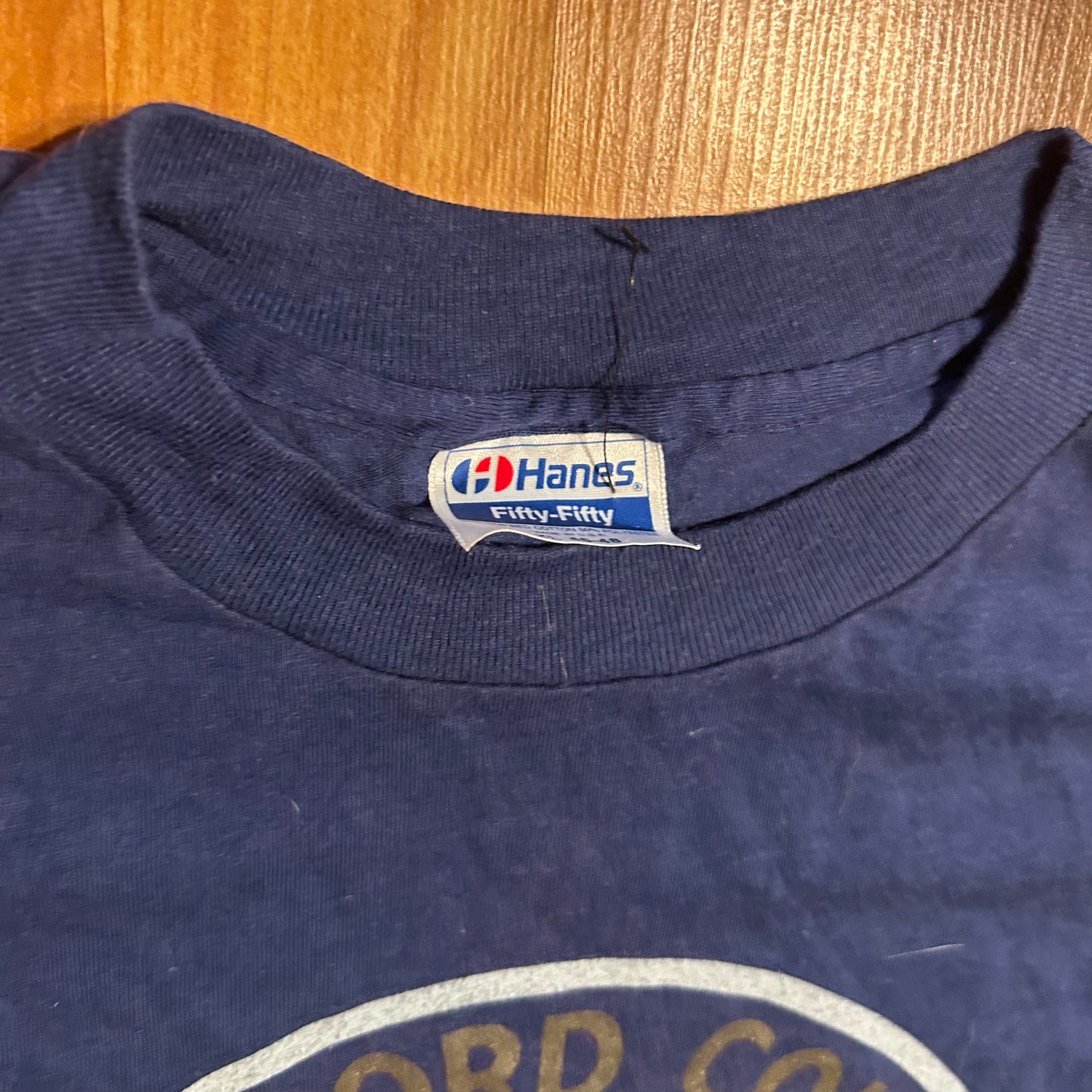 Hanes Fifty Fifty Crawford County Gunsmoke Classic Navy Blue Tshirt - Medium - 20.5" x 28.5"