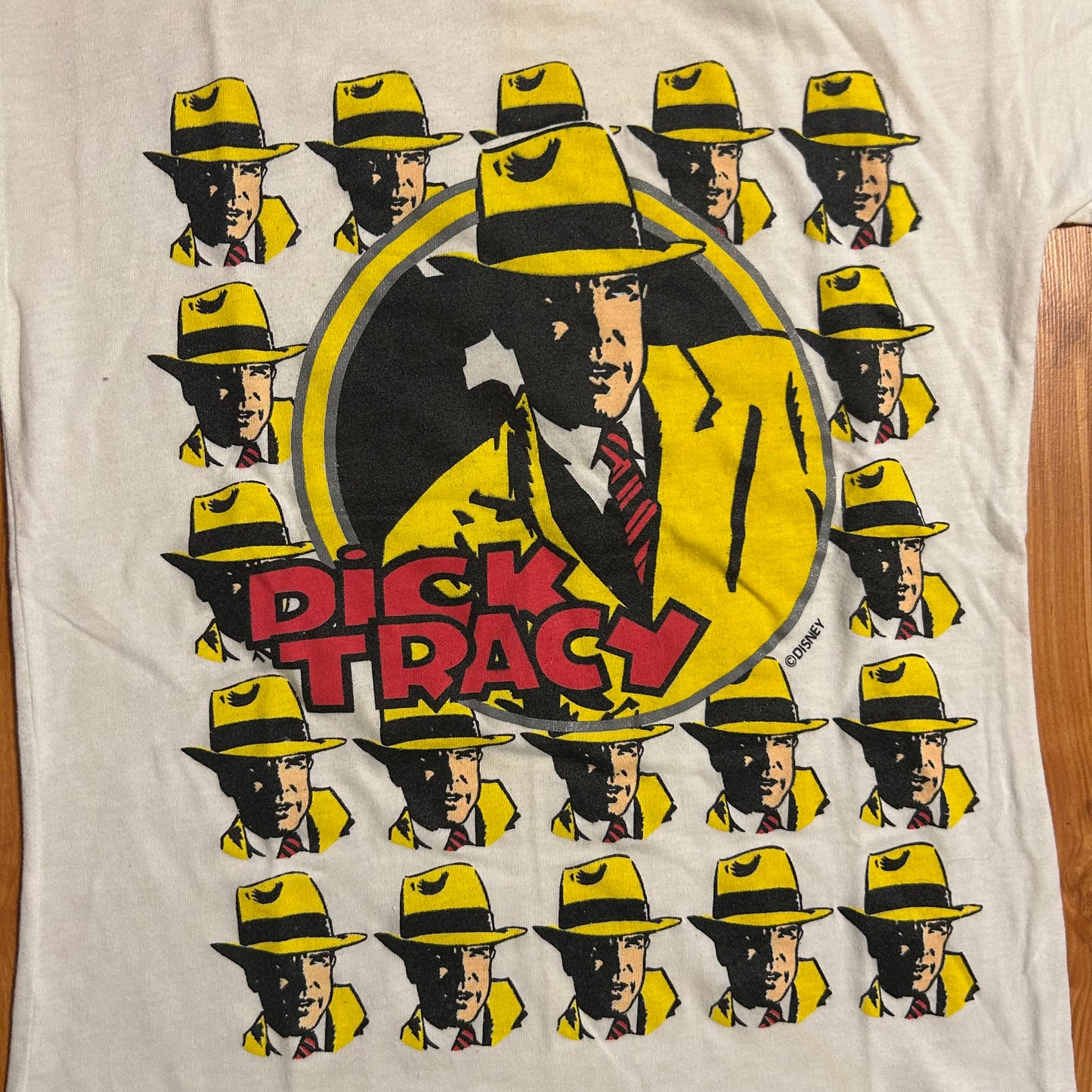 80's Disney Dick Tracy White Tshirt - XSmall - 17" x 23"