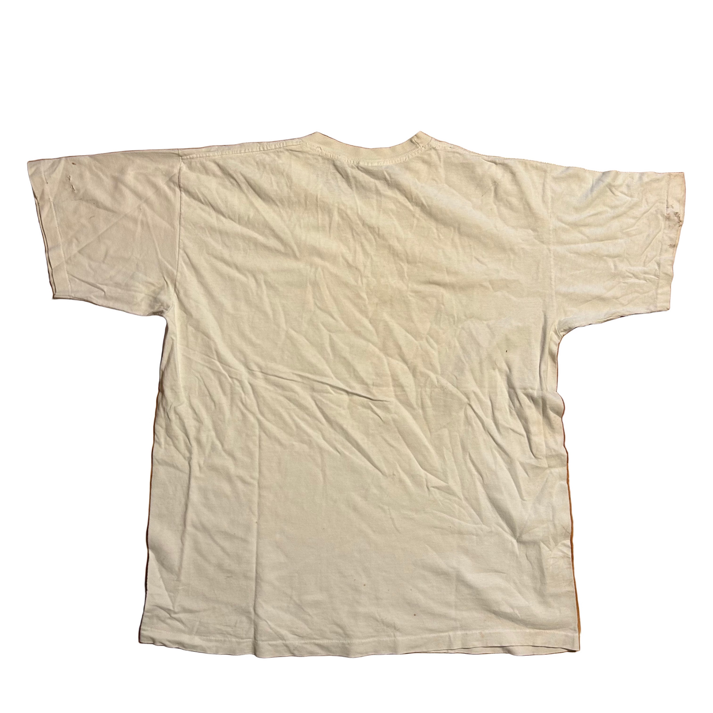 90's Center Cut Heavy T In Dad We Trust and Borrow Money From White Tshirt - Large - 23" x 29"