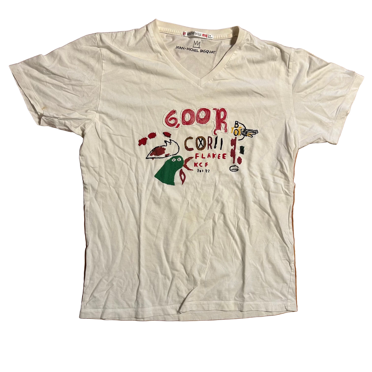 Uniqlo Jean Michel Basquiat White Tshirt - Medium - 20" x 25"