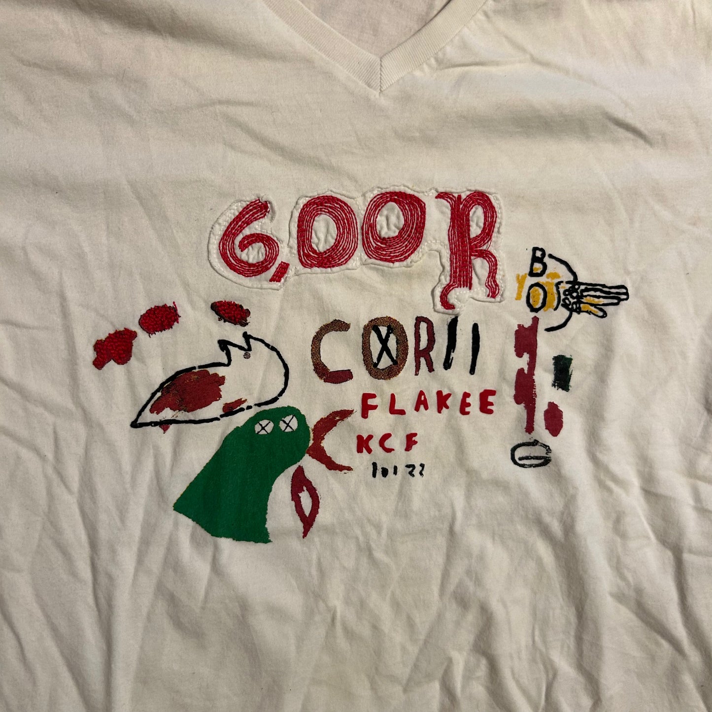 Uniqlo Jean Michel Basquiat White Tshirt - Medium - 20" x 25"