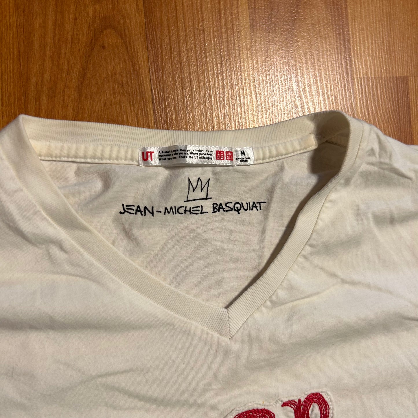 Uniqlo Jean Michel Basquiat White Tshirt - Medium - 20" x 25"