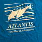 90's Hanes Beefy Atlantis Lost World Adventures Blue Tshirt - Medium - 21.5" x 30"