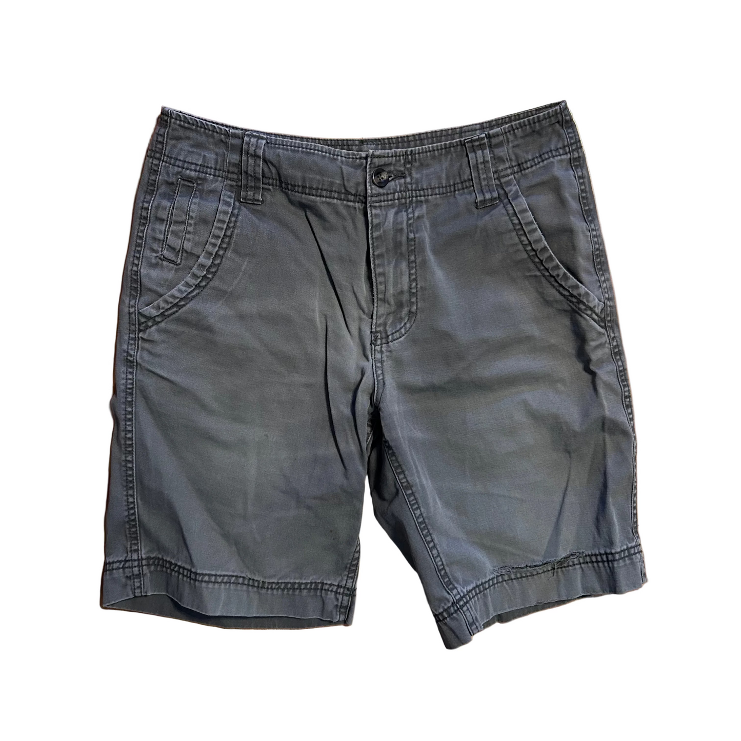Mossimo Supply Co Grey Distressed Cotton Shorts - 29" x 9"
