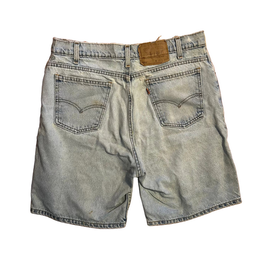 90's Levis Denim Orange Tab Distressed Jorts - 31" x 8"
