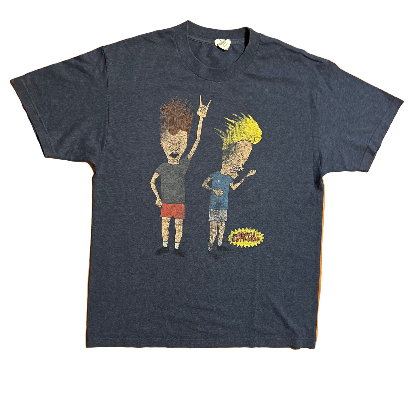 Beavis and Butthead Rock Blue Tshirt - Medium - 21.5" x 29"