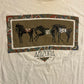 90's FOTL Arizona Tribal Animals Design White Tshirt - Large - 23" x 26"