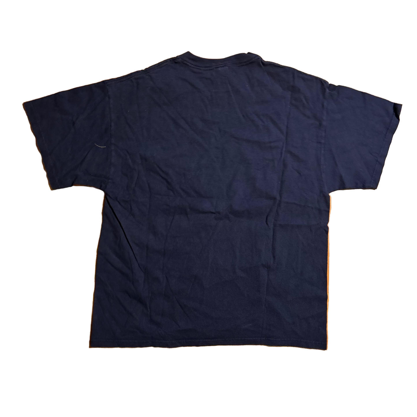 Soffee Navy Military Spellout Tshirt - Medium - 21" x 26.5"