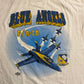 90's Screen Stars Blue Angels F/A 18 White Tshirt - XLarge - 25" x 30"