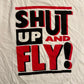 90's Shut Up and Fly RipCord White Tshirt - Large - 22" x 30"