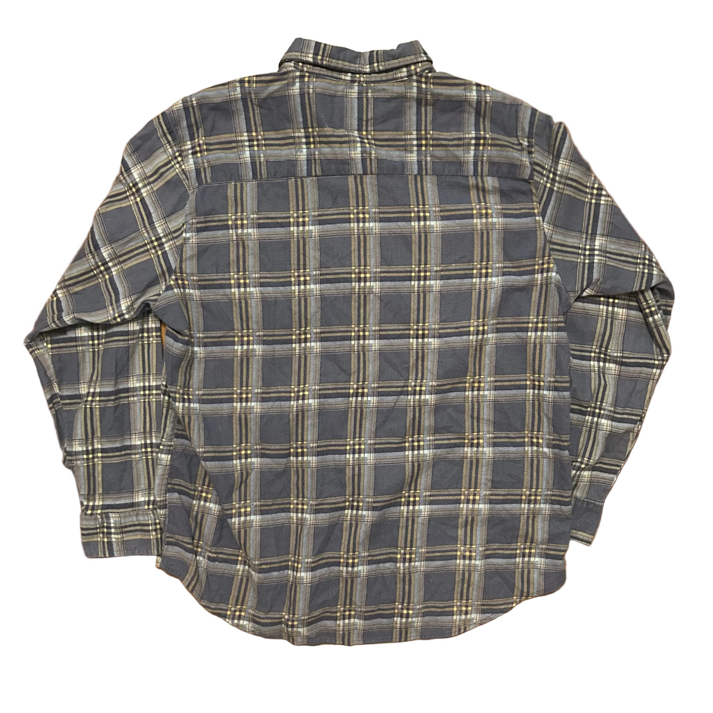 90’s Haband Button Up Blue Flannel Shirt - Large - 23" x 30.5"