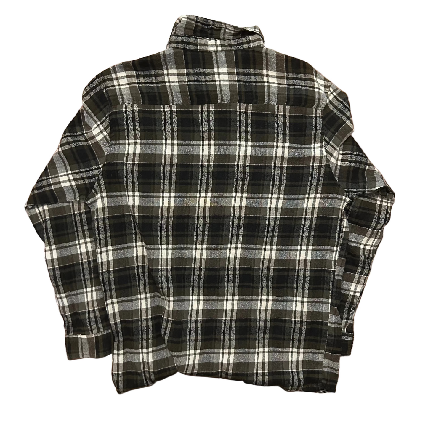 Stanley Black Brown Button Up Flannel Shirt - XLarge - 24" x 32"