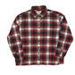 St John’s Bay Red Black Button Up Flannel Shirt - Medium - 21" x 24"