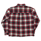 St John’s Bay Red Black Button Up Flannel Shirt - Medium - 21" x 24"