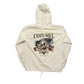 90’s Cozumel Mexico Cotton White Zip Up Hooded Sweatshirt - Medium - 21" x 24.5"