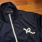 Rocawear Navy Blue White Zip Up Track Jacket Sweatshirt - XLarge - 24" x 28.5"