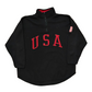 Sport Venezia Black/Dark Navy USA Quarter Zip Fleece Sweatshirt - XLarge - 27" x 33"