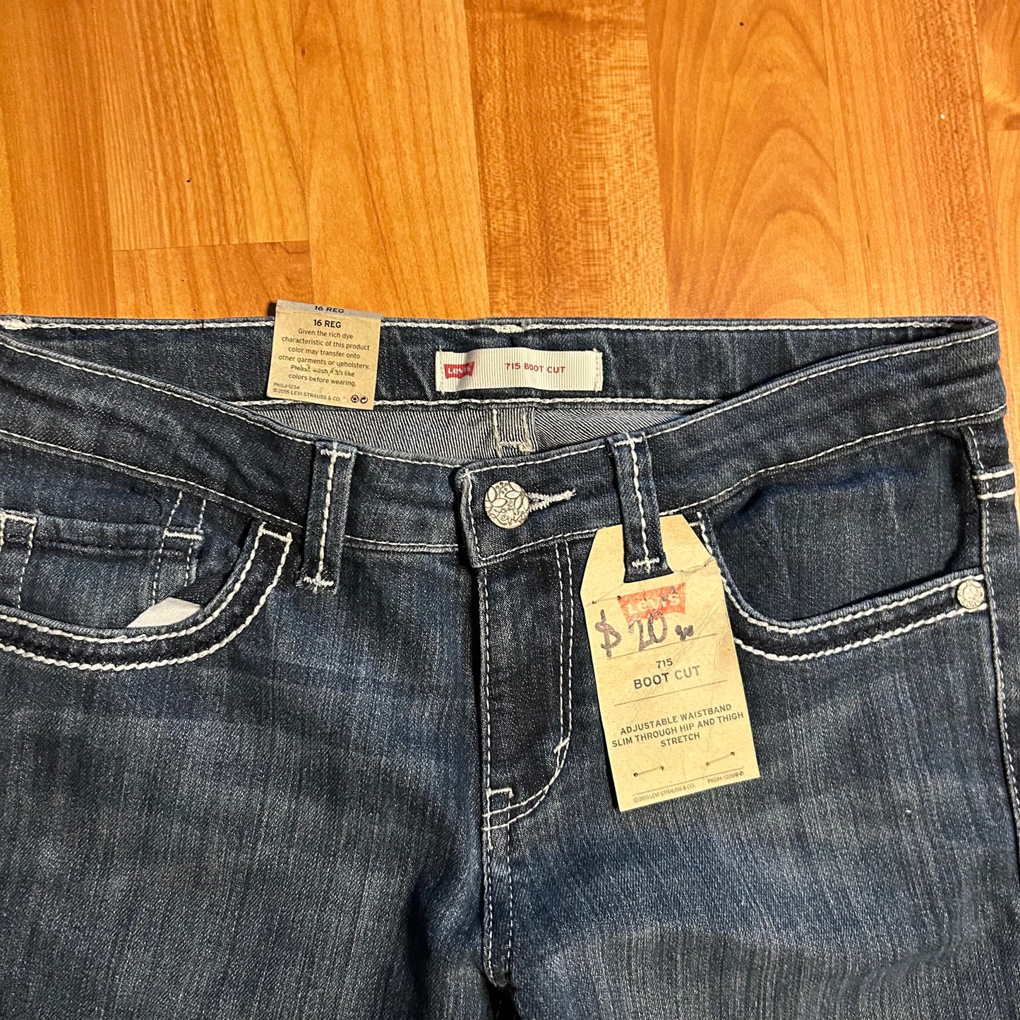 Brand New NWT DS Levi 715 Denim Jeans - Tagged 16 Reg - 28" x 30.5"