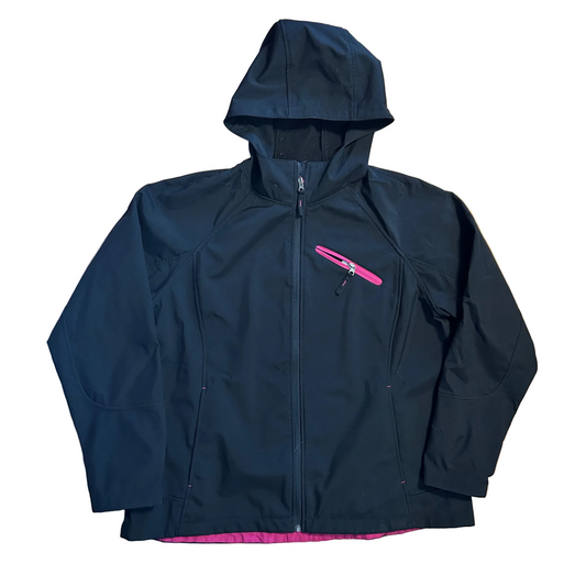 Free Tech Zip Up Pink Rain Jacket - Large - 23" x 27.5"